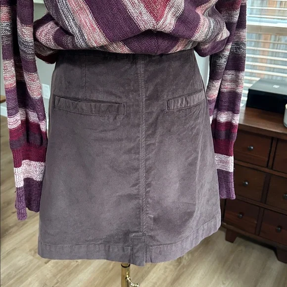 Toad & Co brown corduroy midi skirt - Picture 2 of 7